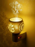 Glass Kapoor Dani, Electric Camphor Diffuser Ganesh Ji Om Electic Camphor Burne